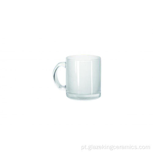 Clear 11oz de caneca de vidro fosco elegante